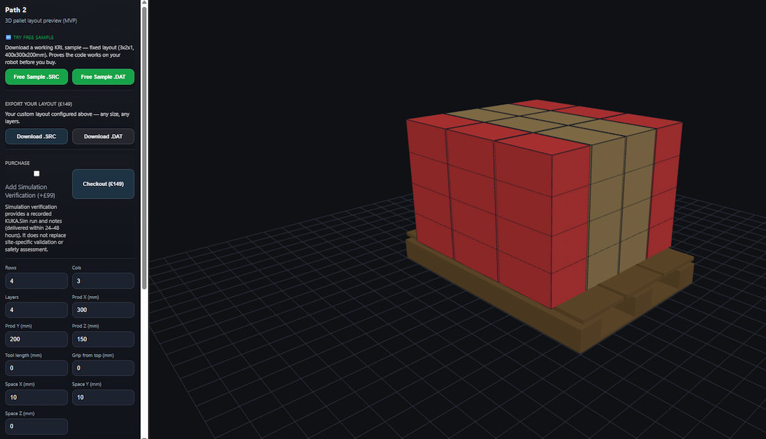 Robot Palletizing Software preview 2