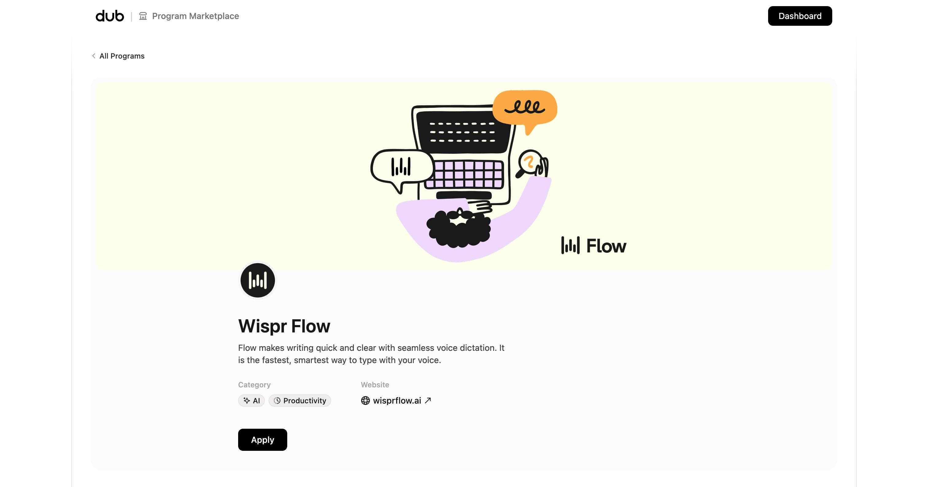Dub Program Marketplace preview 3