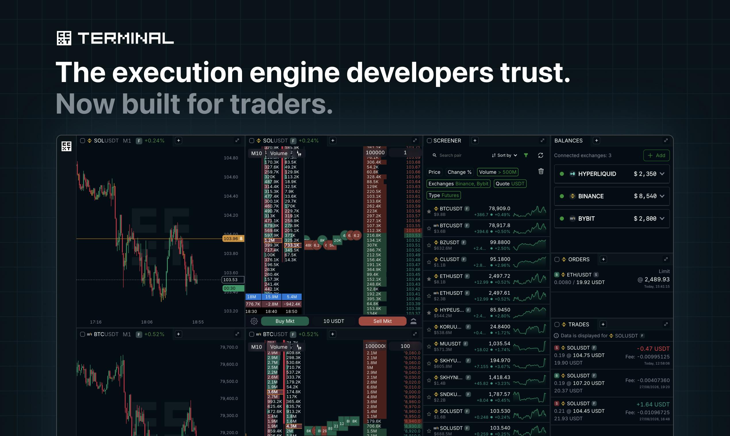 CCXT Terminal preview 2