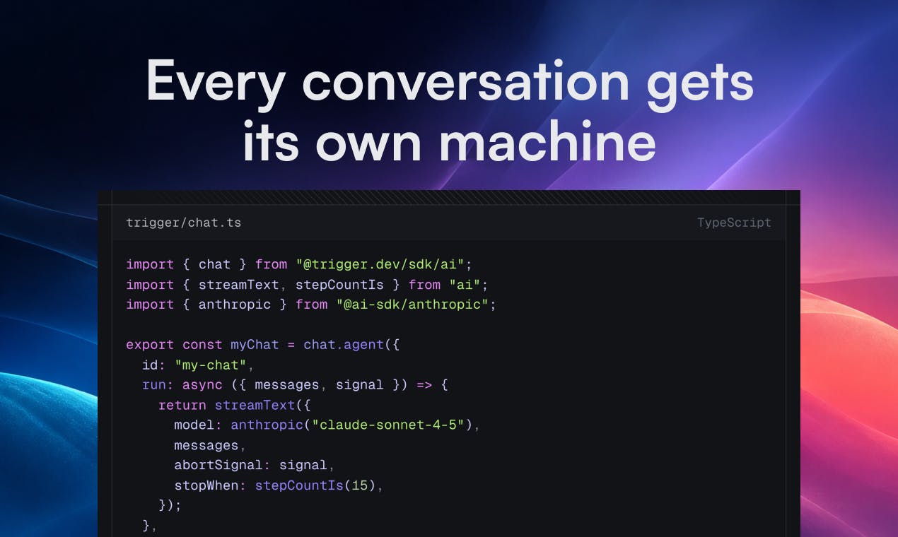 Chat Agent by Trigger.dev preview 2