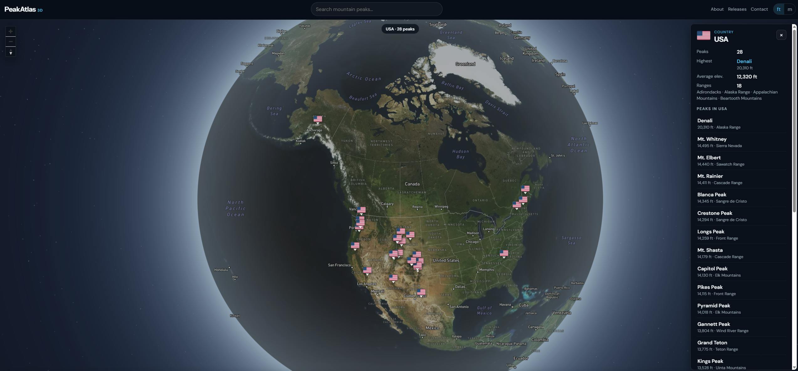 PeakAtlas3D preview 2