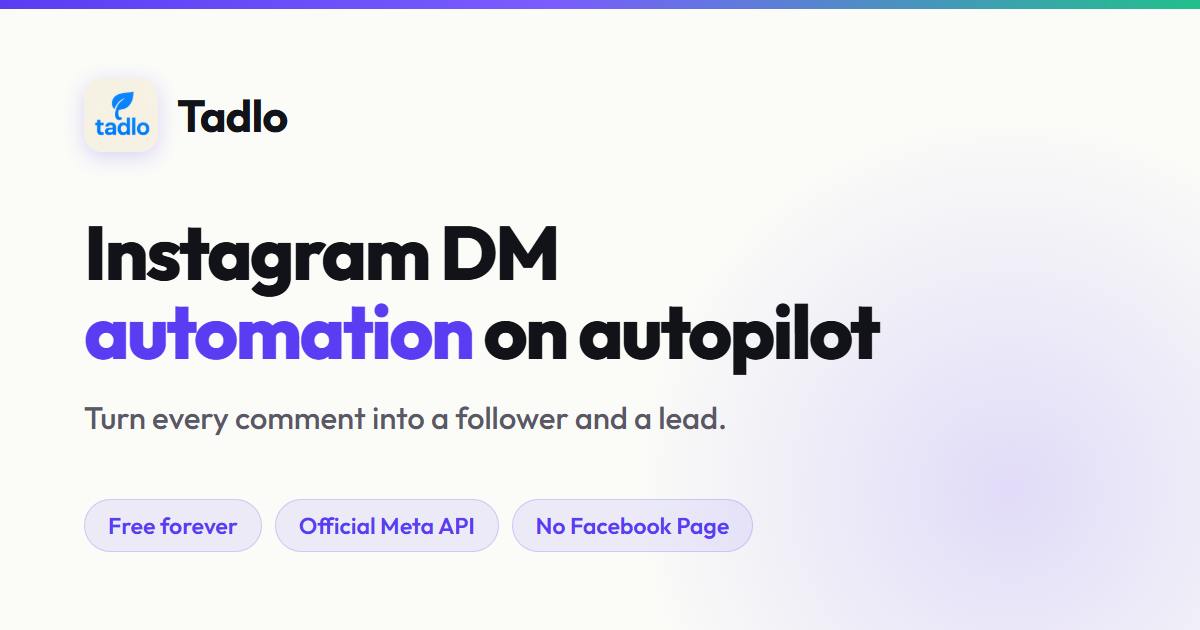 Tadlo AI - Instagram DM Automation preview 1