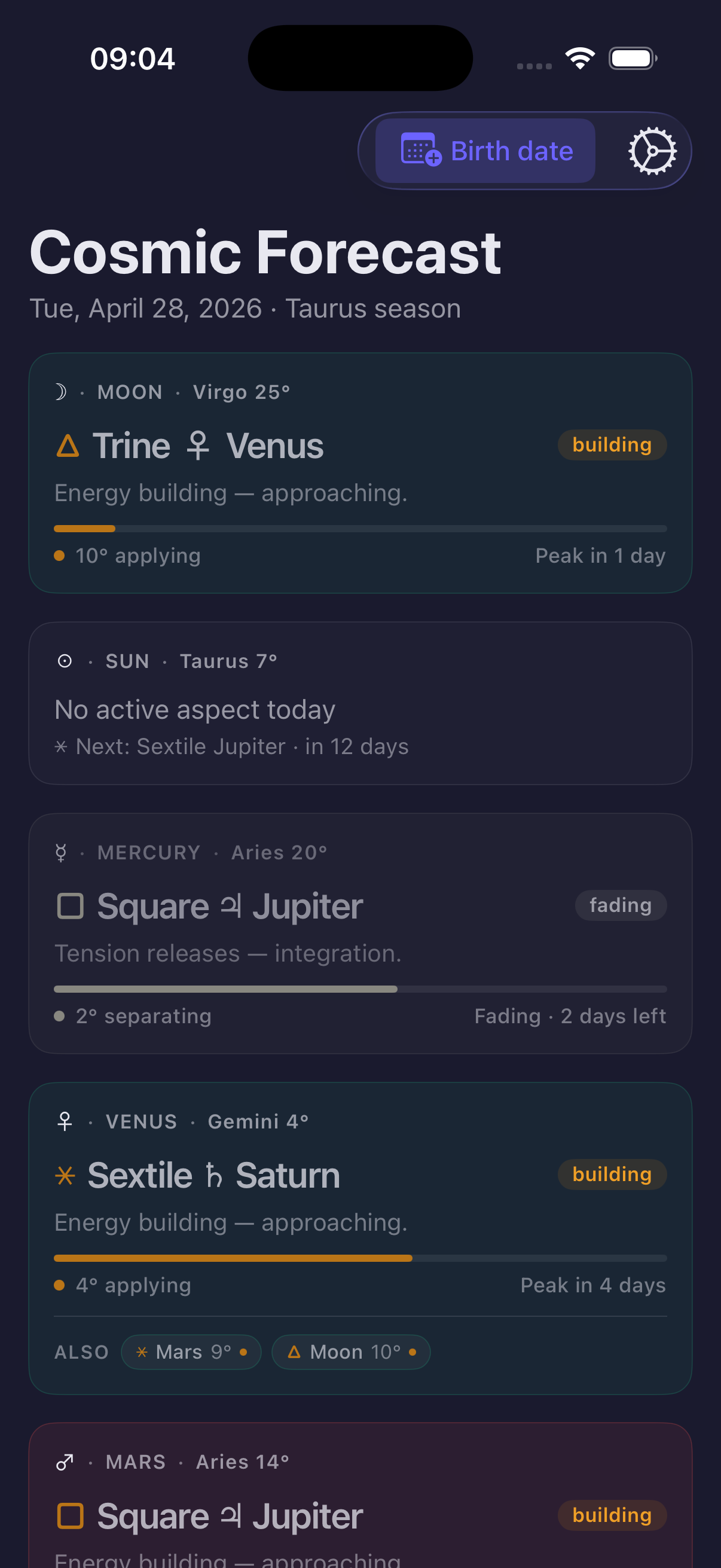 Cosmic Forecast Daily preview 4