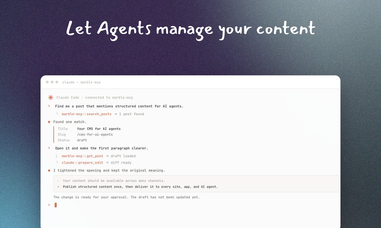 Marble MCP preview 2