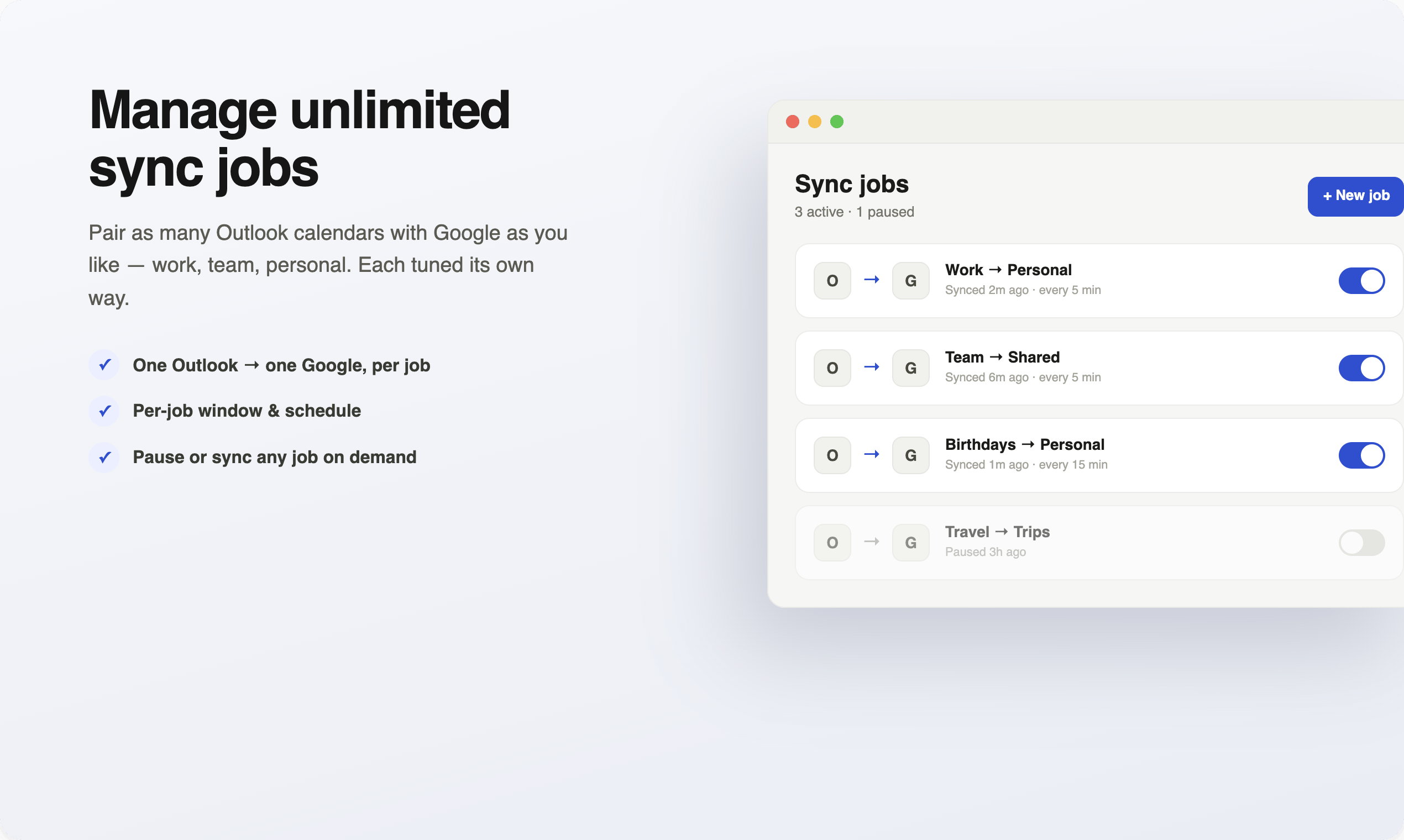 Outlook Google Calendar Sync for Mac preview 4
