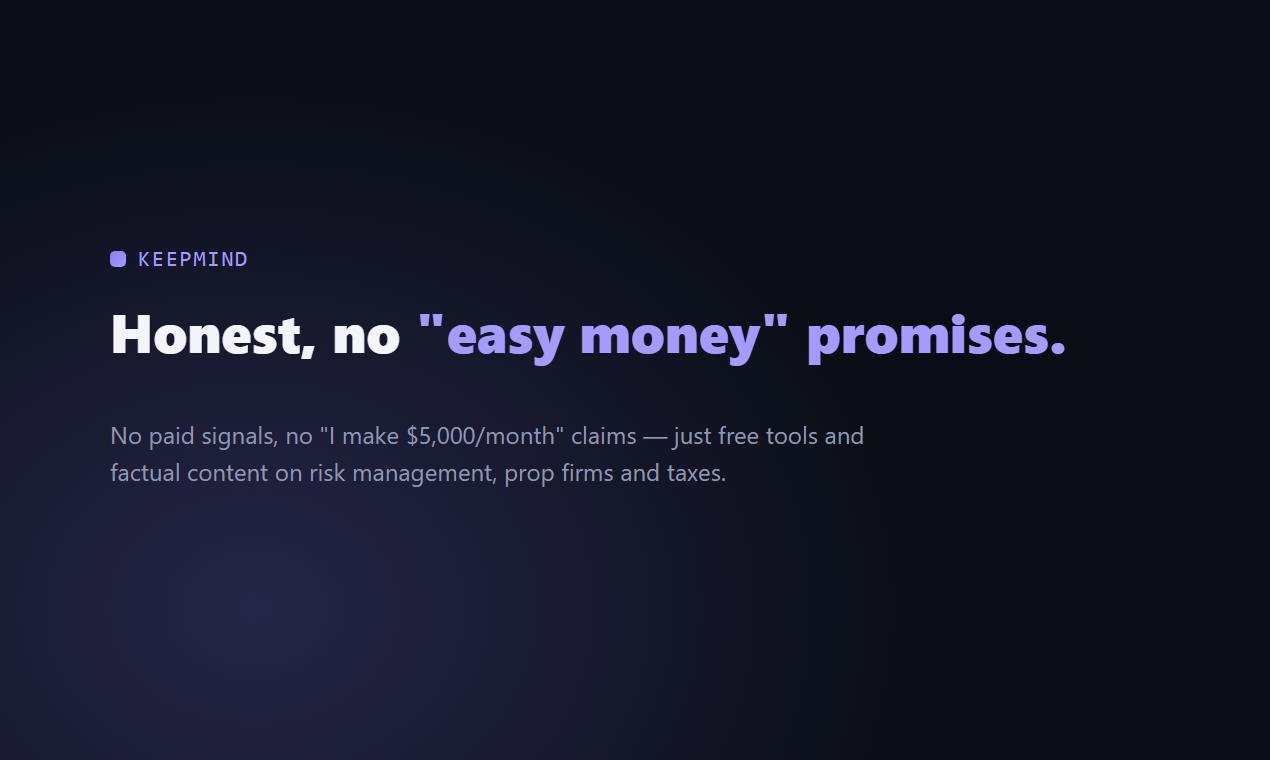 KeepMind — Trading Risk Tools preview 2