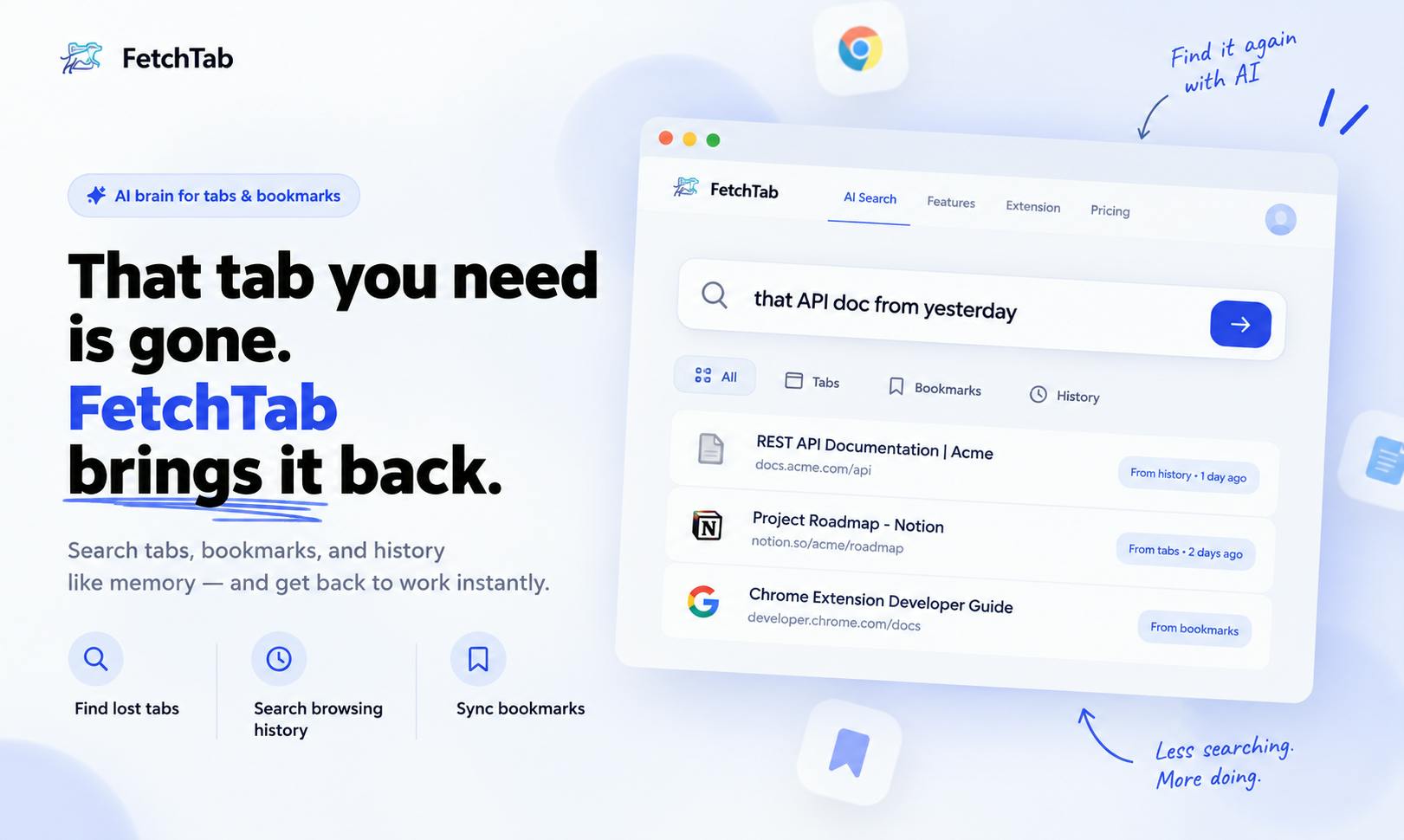 FetchTab Workspace preview 2