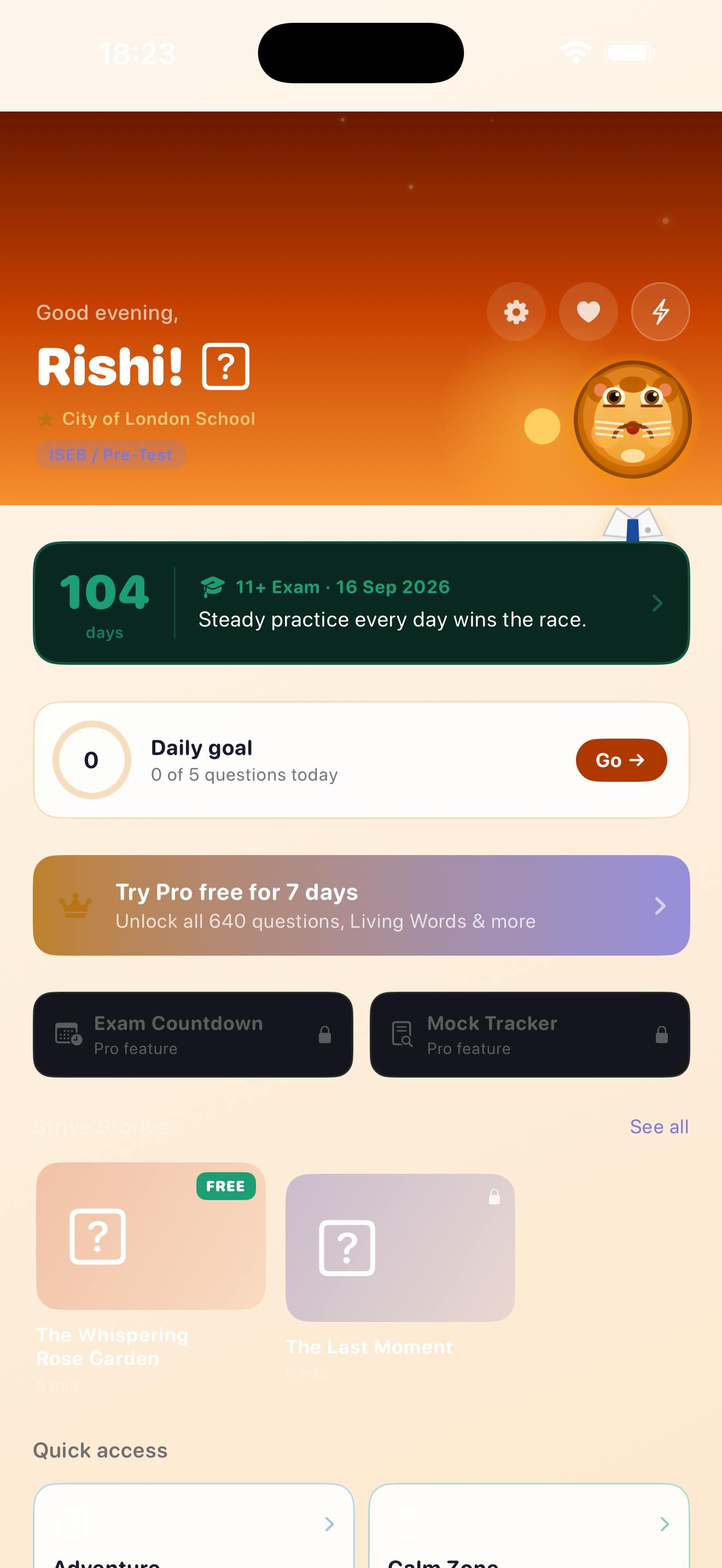 Strive with Leo — 11+ Exam App preview 5