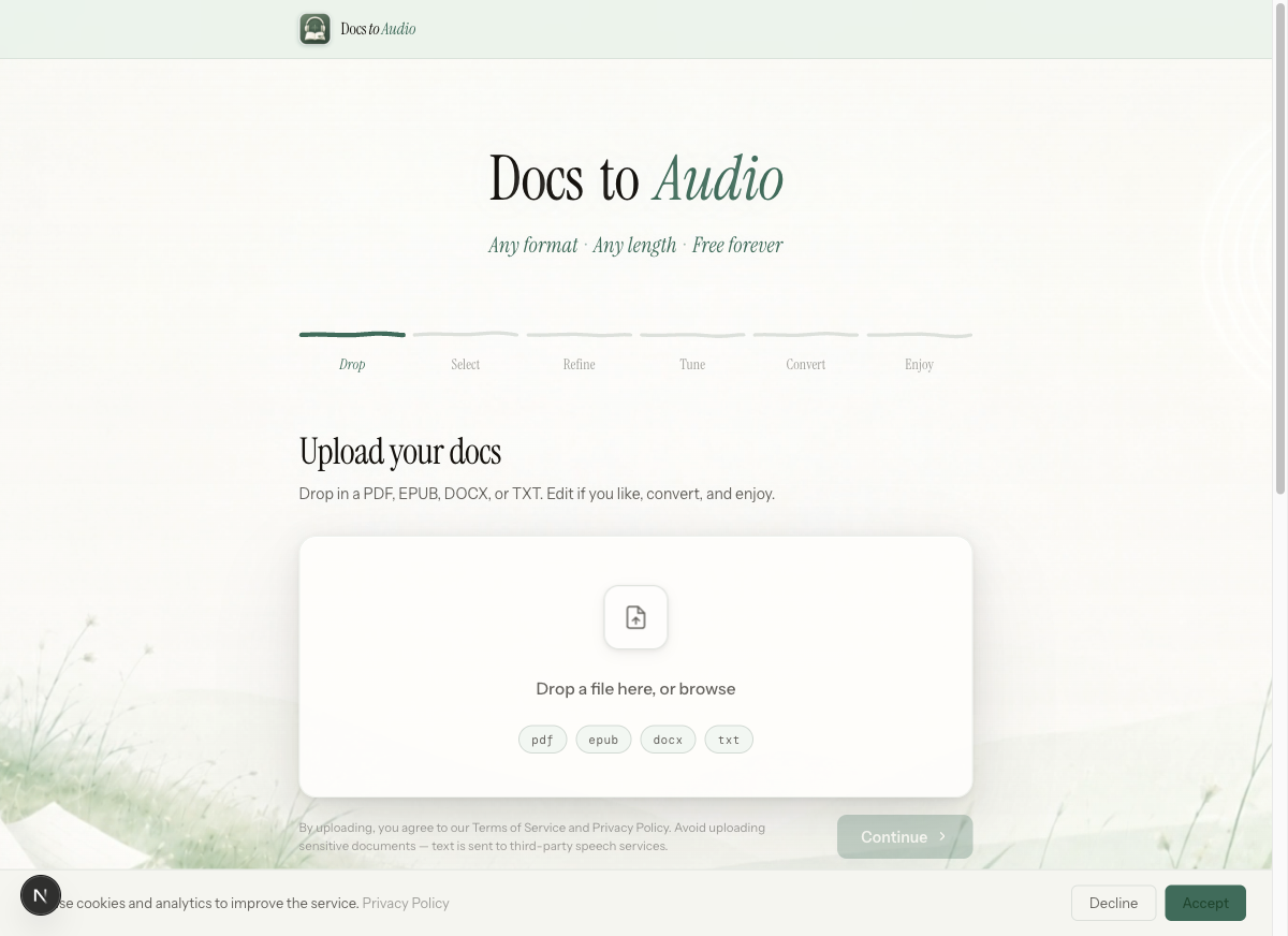 DocsToAudio preview 3