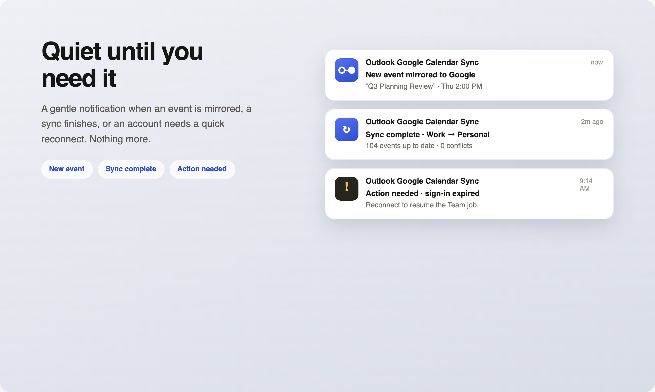 Outlook Google Calendar Sync for Mac preview 5