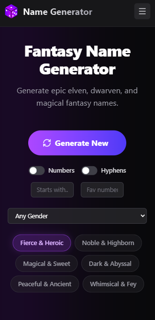 Name Generator preview 2