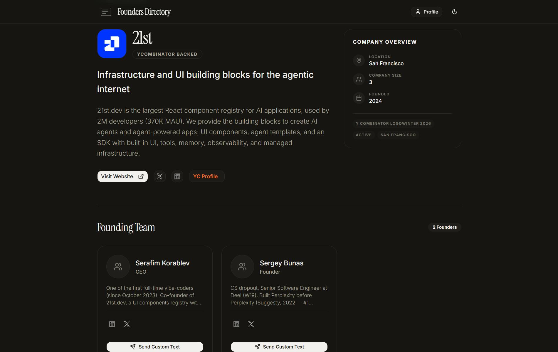 Founders Directory preview 2
