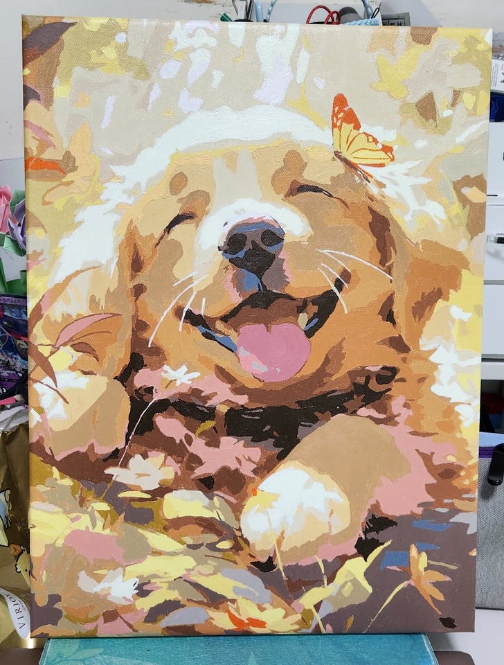 Pet Dog Custom paint by numbers preview 2