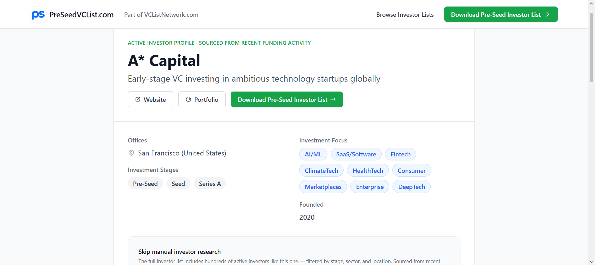 VCListNetwork.com preview 4