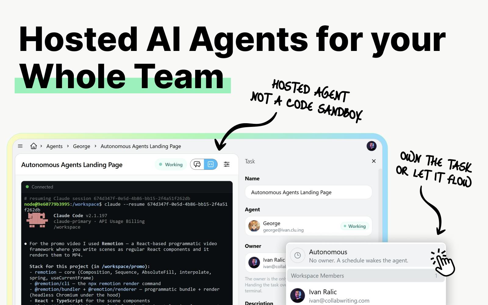 Hosted Agents in Cluing preview 2