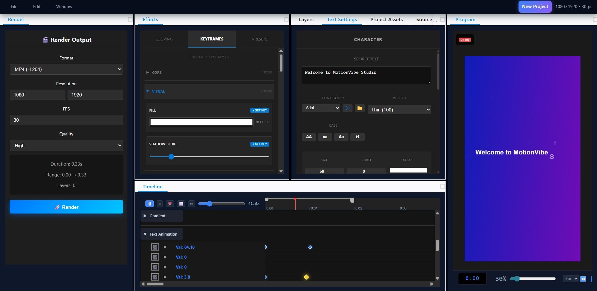 MotionVibe Studio preview 2
