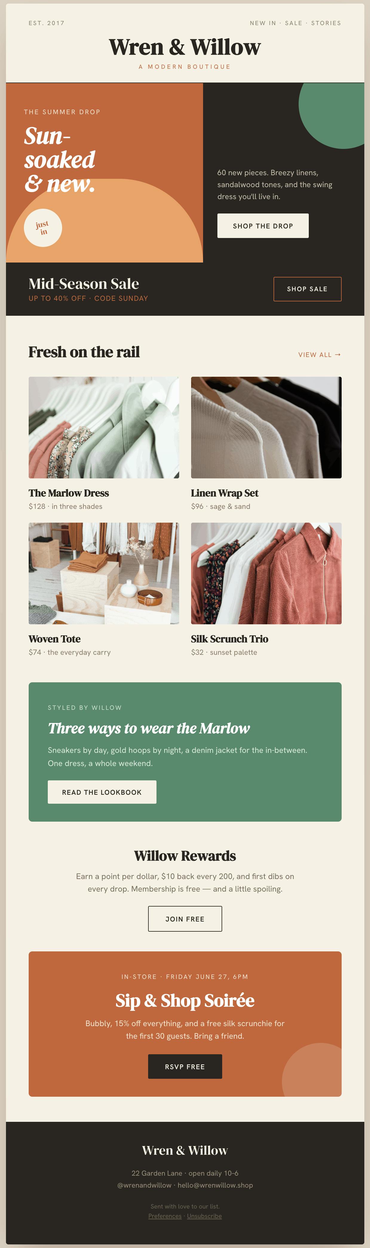 Sway Email. Email marketing for everyone preview 2