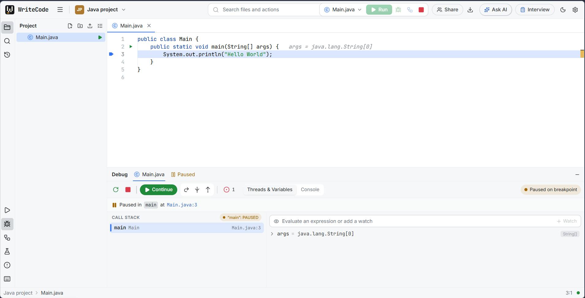 WriteCode preview 3