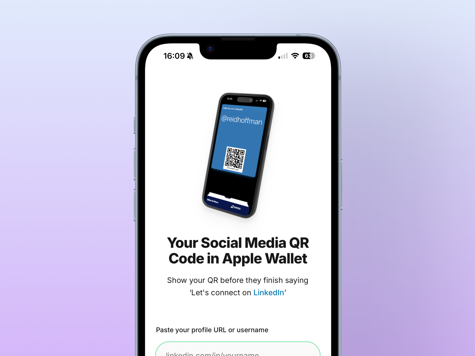 LinkedIn QR to Wallet preview 4