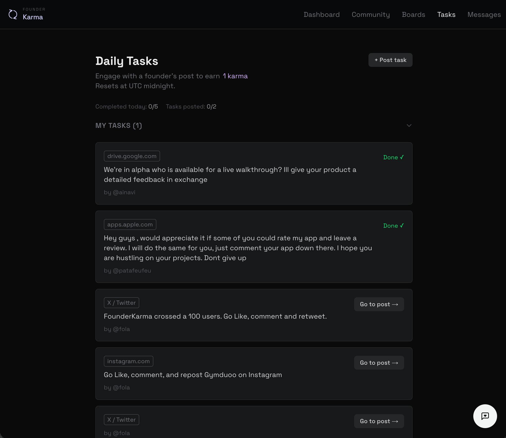FounderKarma preview 3
