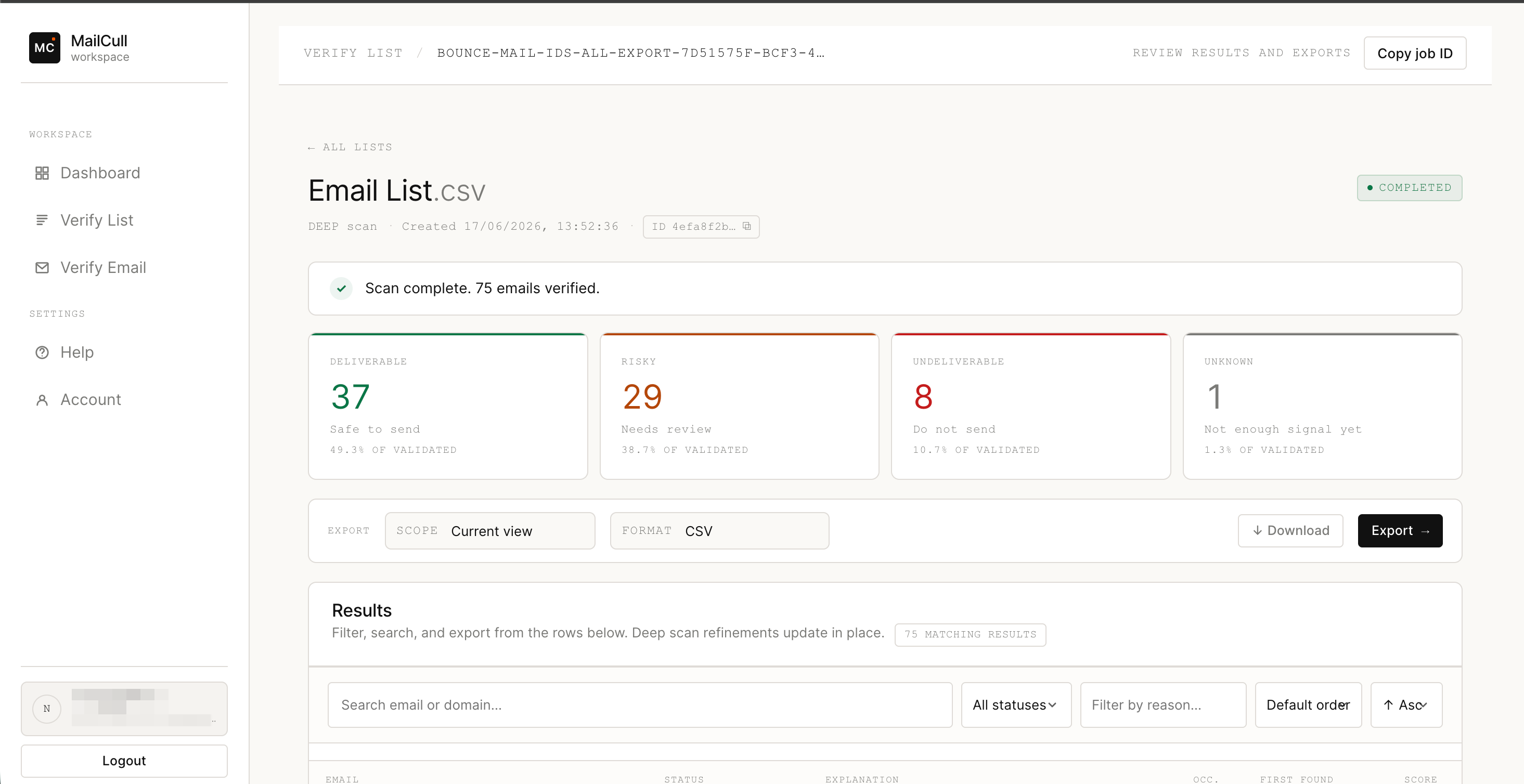 MailCull preview 2