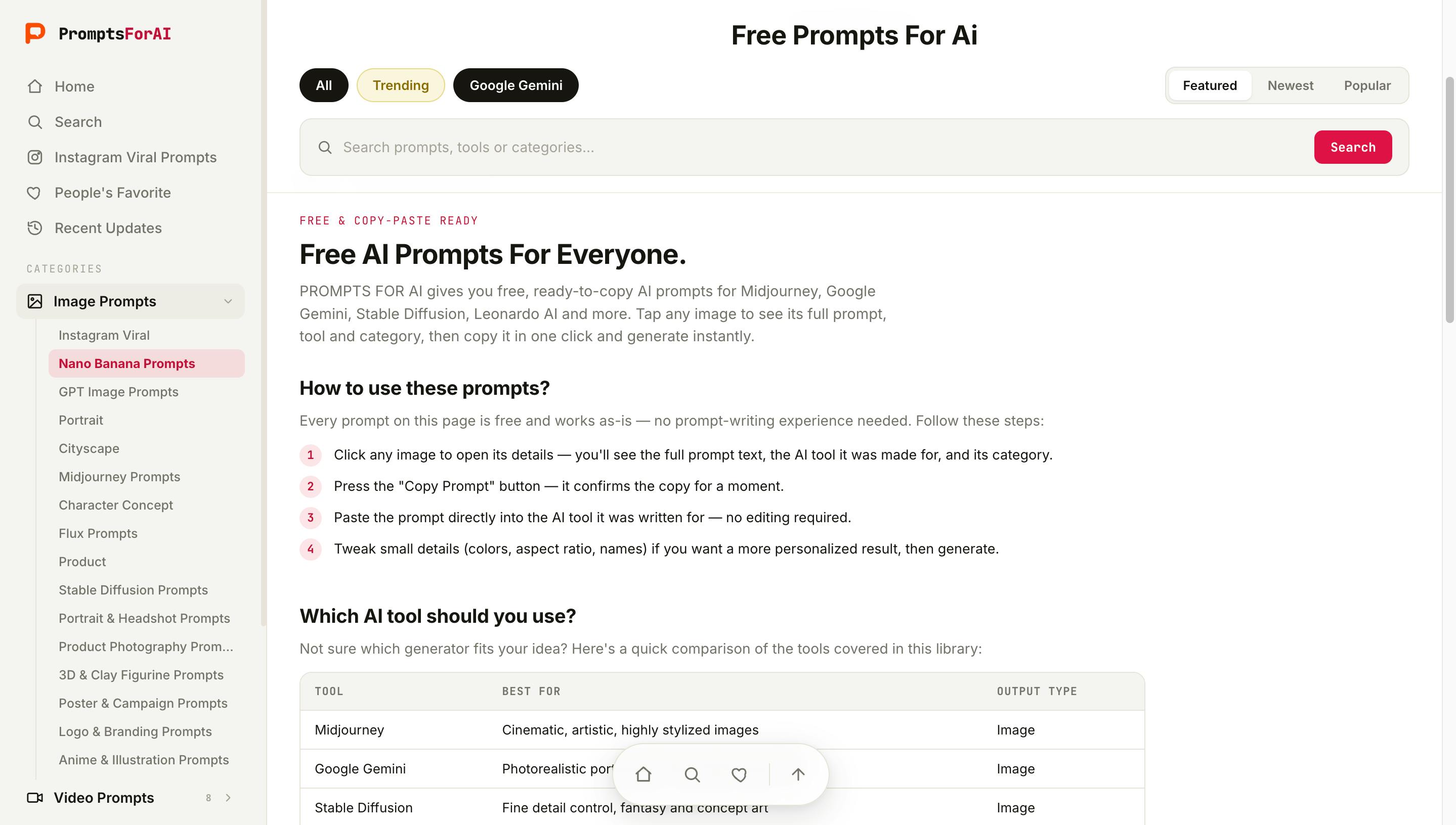 Prompts For AI preview 3