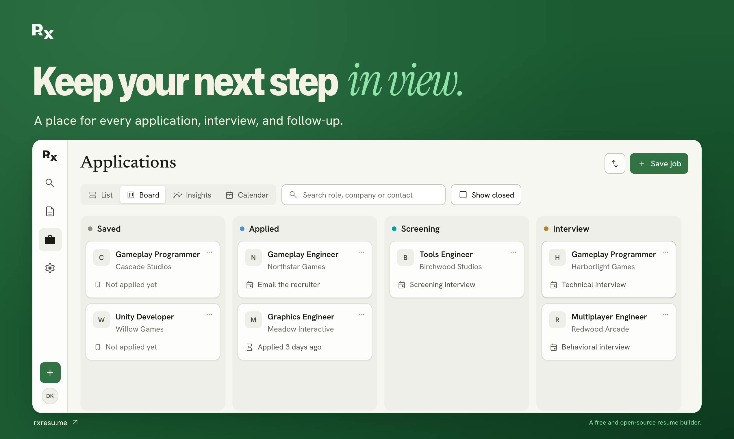 Reactive Resume v6 preview 6