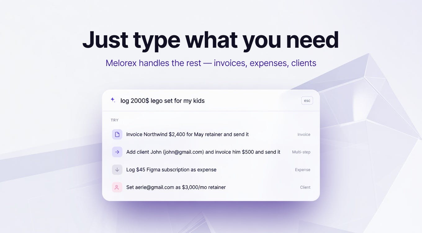 Melorex - AI for Freelance Finance preview 2