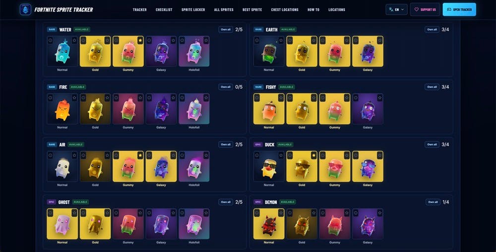 Fortnite Sprite Tracker preview 3