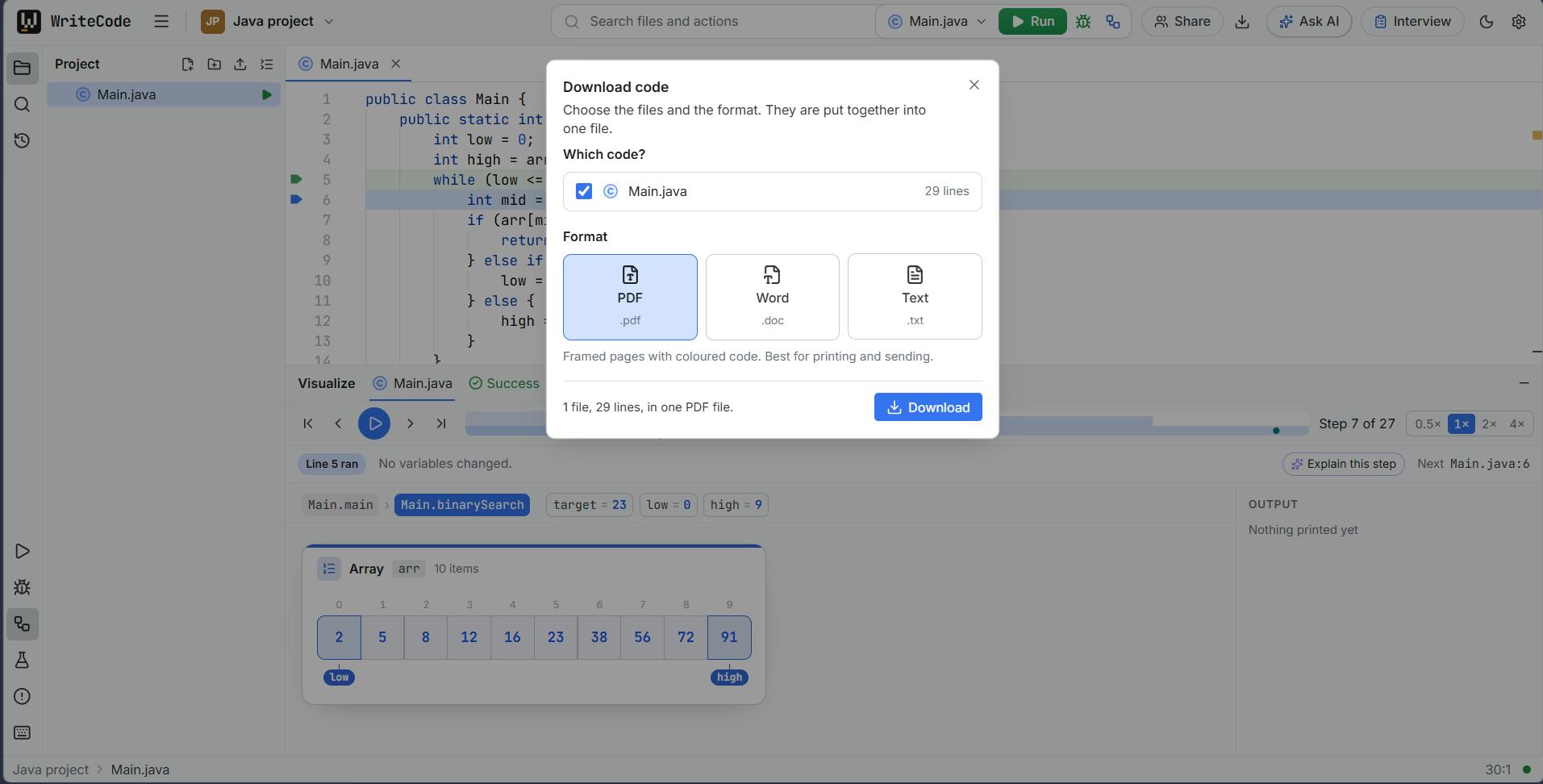 WriteCode preview 5