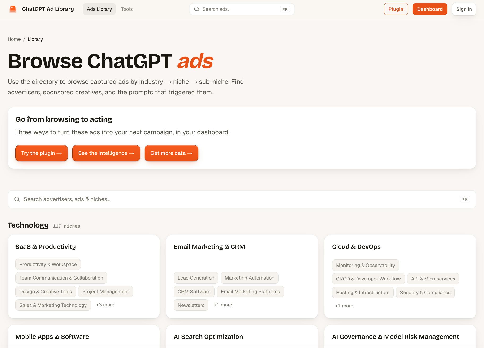 ChatGPT Ad Library preview 2