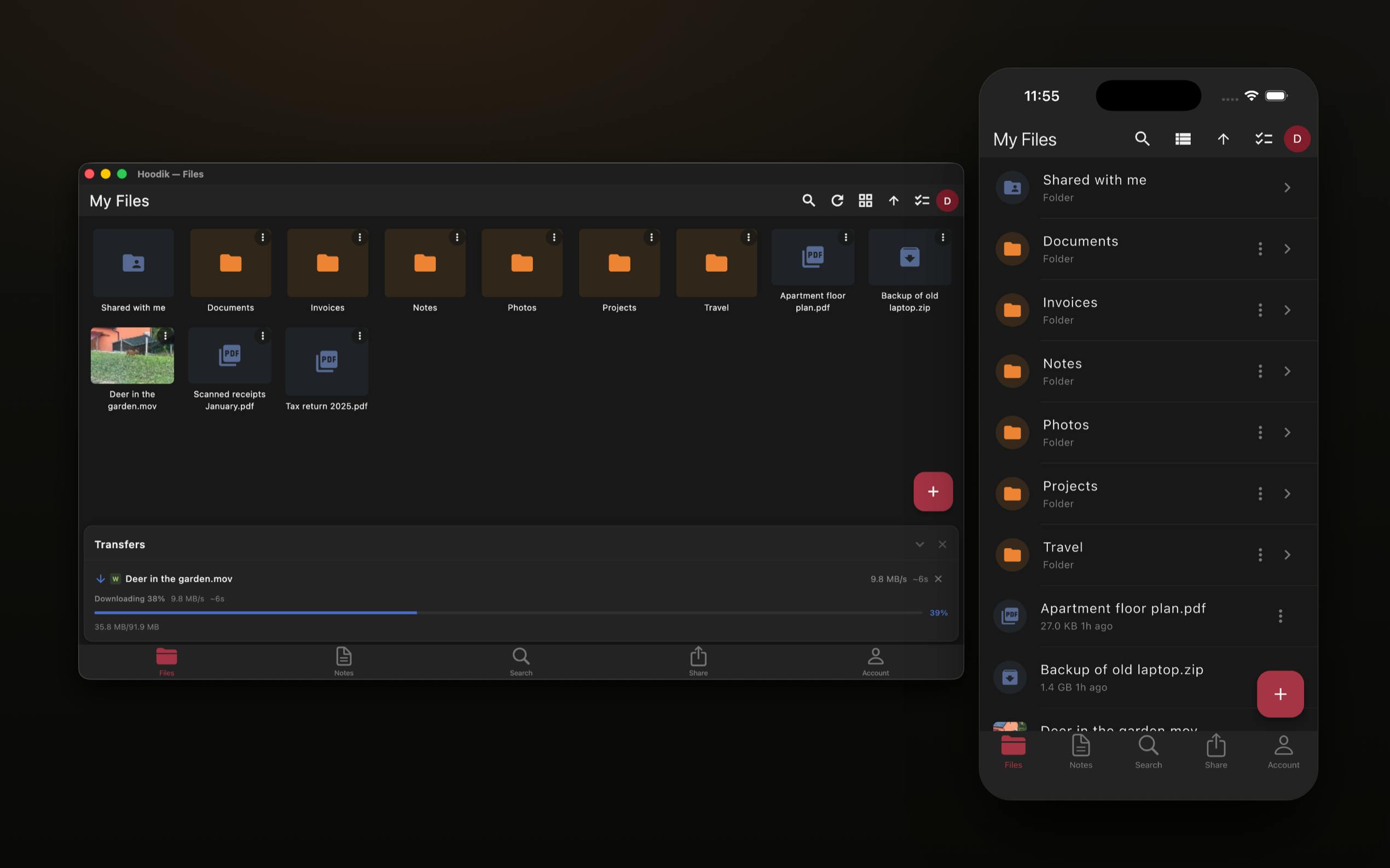 Hoodik Cloud preview 6