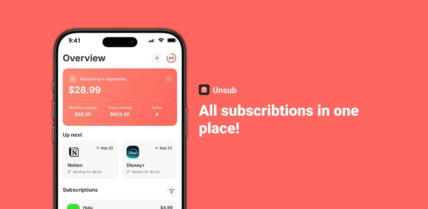 Unsub: Subscription Manager preview 2