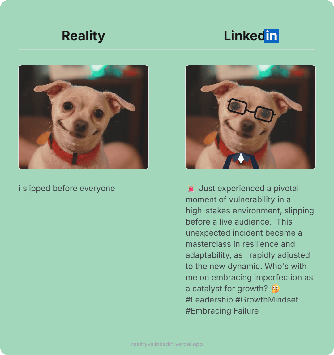 Reality vs Linkedin cringe preview 3