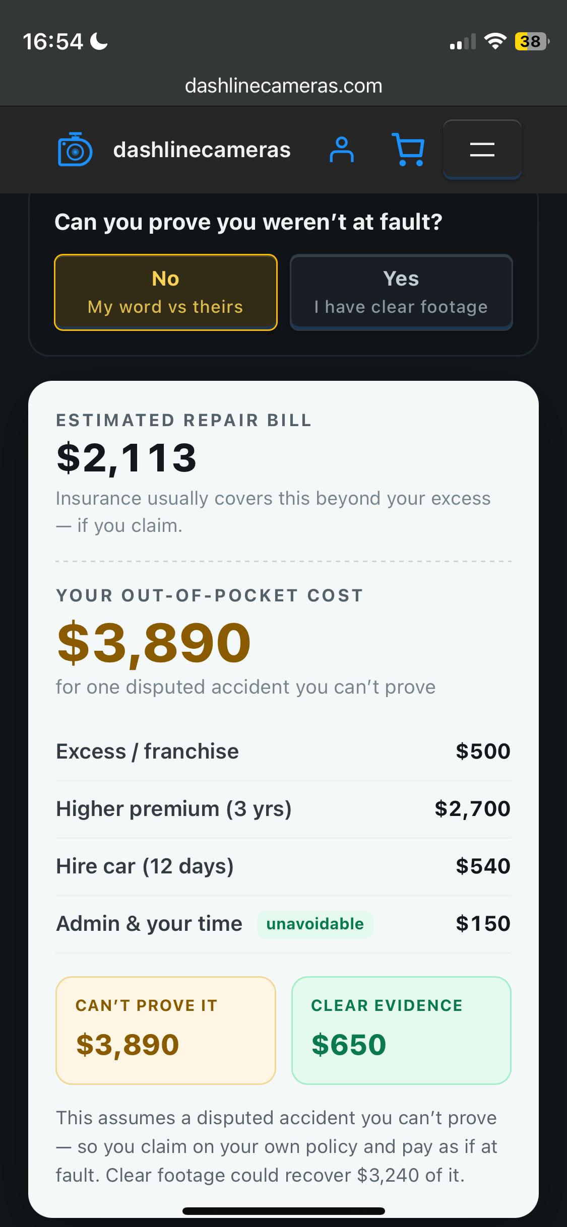 Car accident cost calculator preview 4