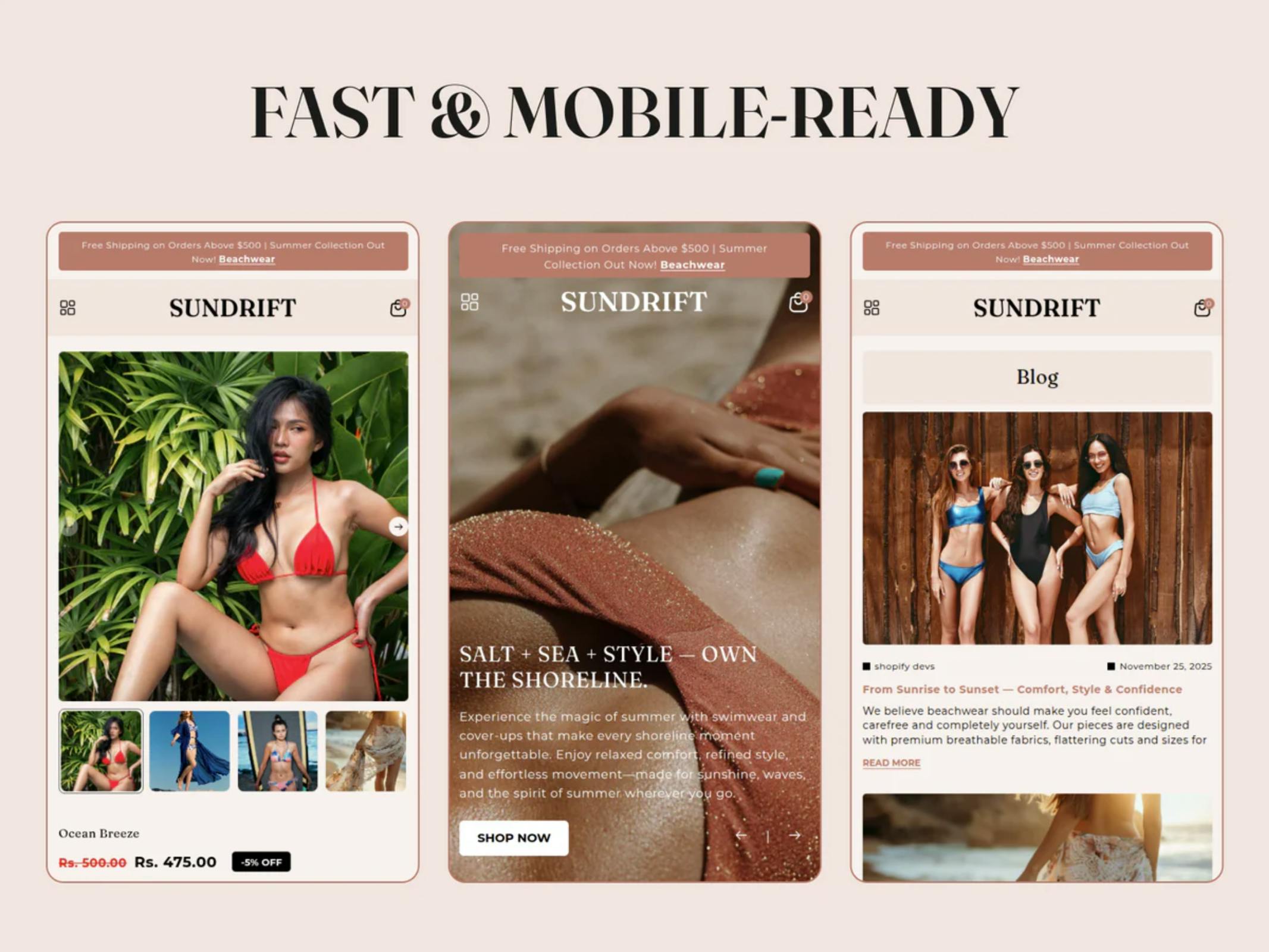 Sundrift Swimwear Shopify Theme preview 2