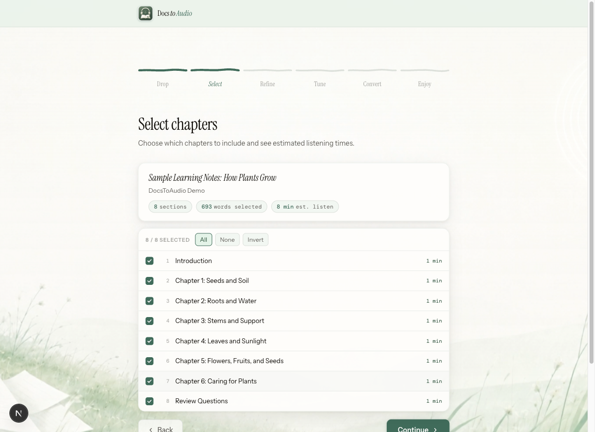 DocsToAudio preview 4