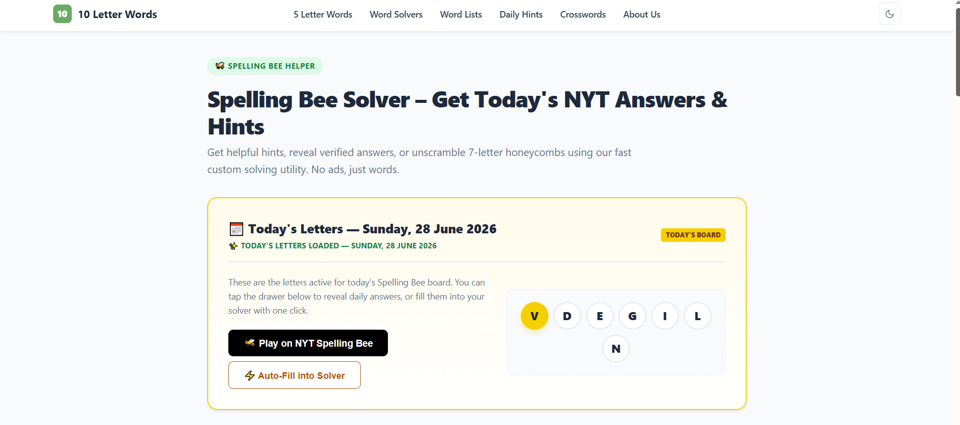 10LetterWords | Spelling Bee Solver preview 4