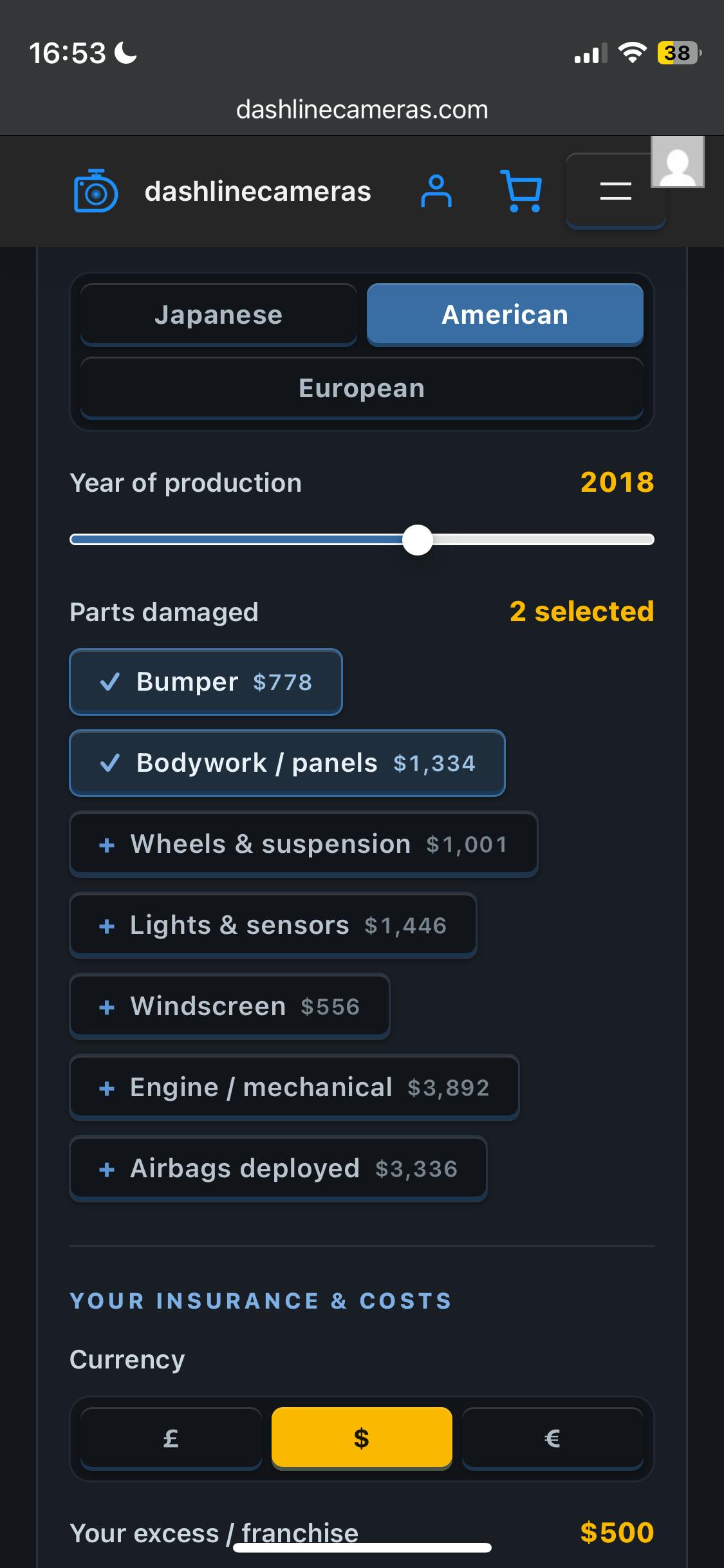 Car accident cost calculator preview 3