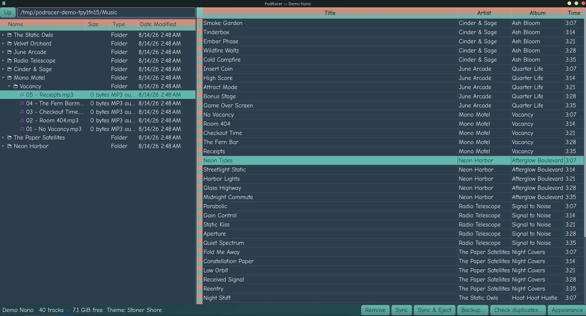 PodRacer: Manage your iPod on Linux. preview 6