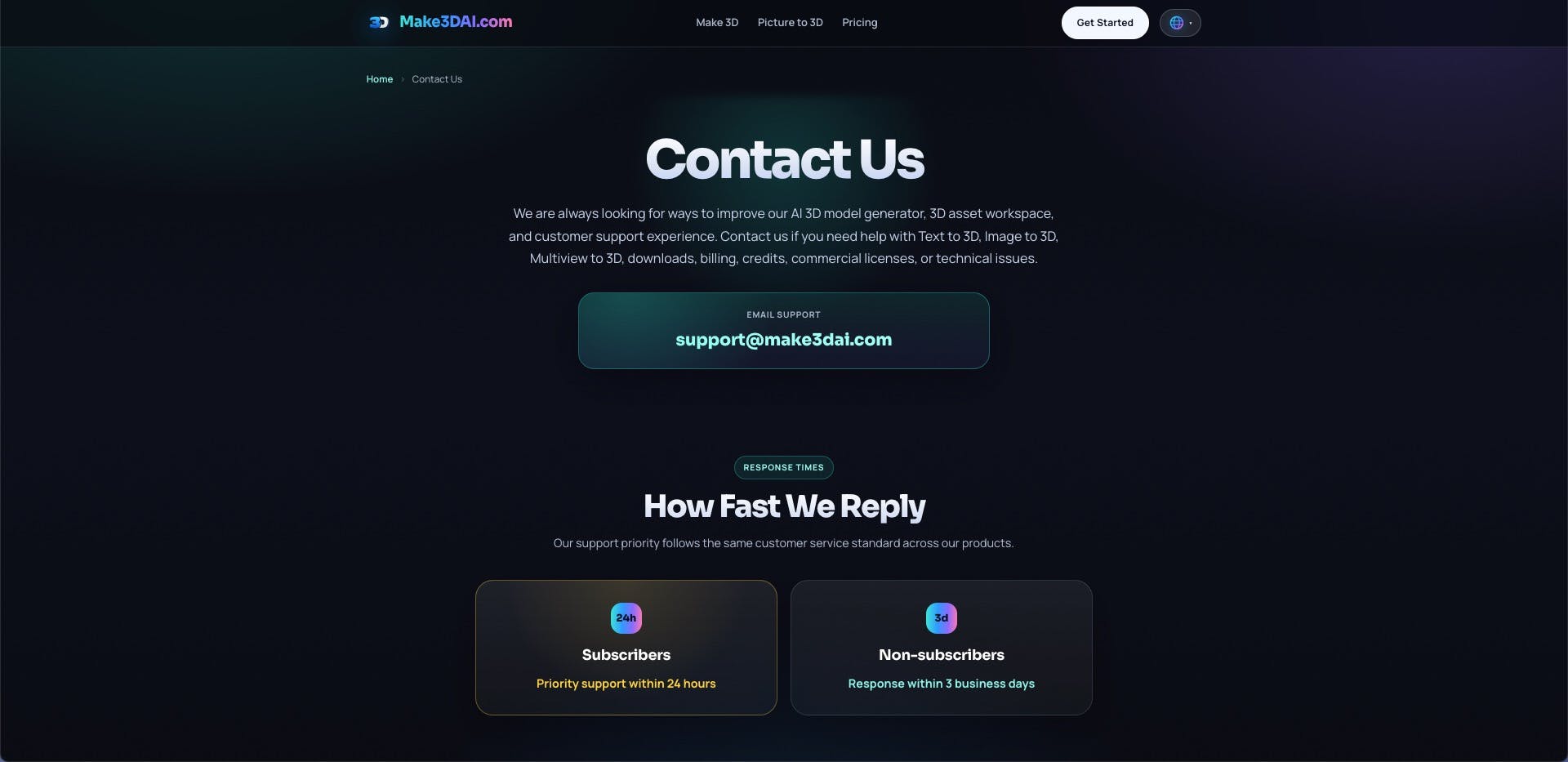 Make3DAI.com — Prompt to 3D in Seconds preview 3