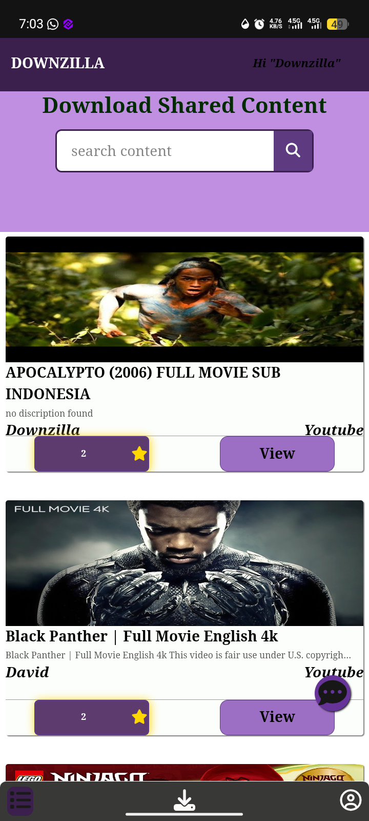 Downzilla video downloader preview 2