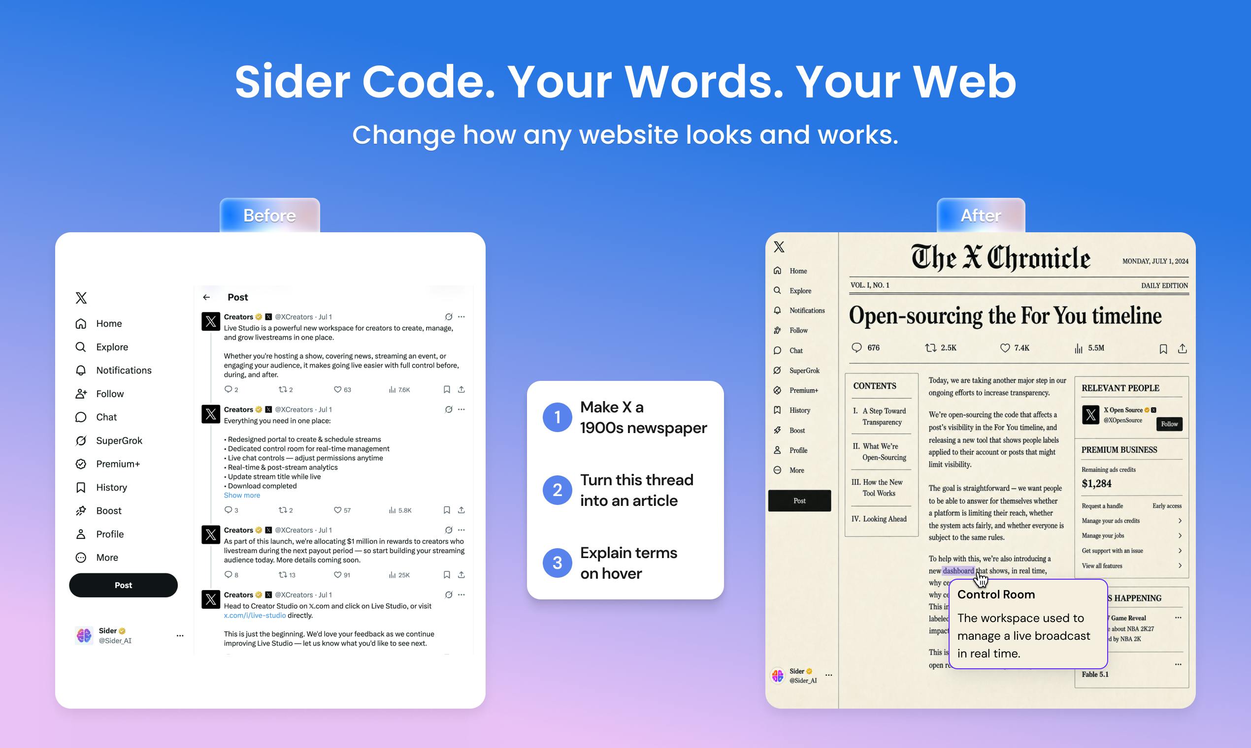 Sider Code preview 2