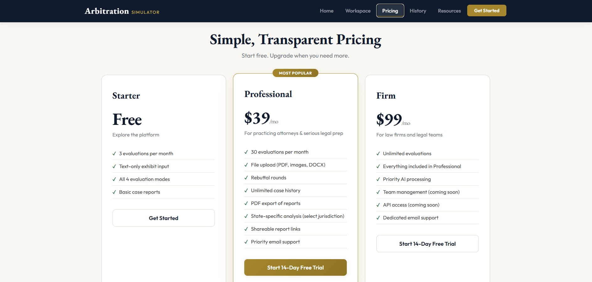 ArbitrationSimulator.com preview 1