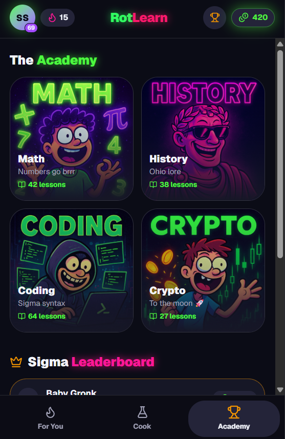 RotLearn — Cook Your Brain preview 3