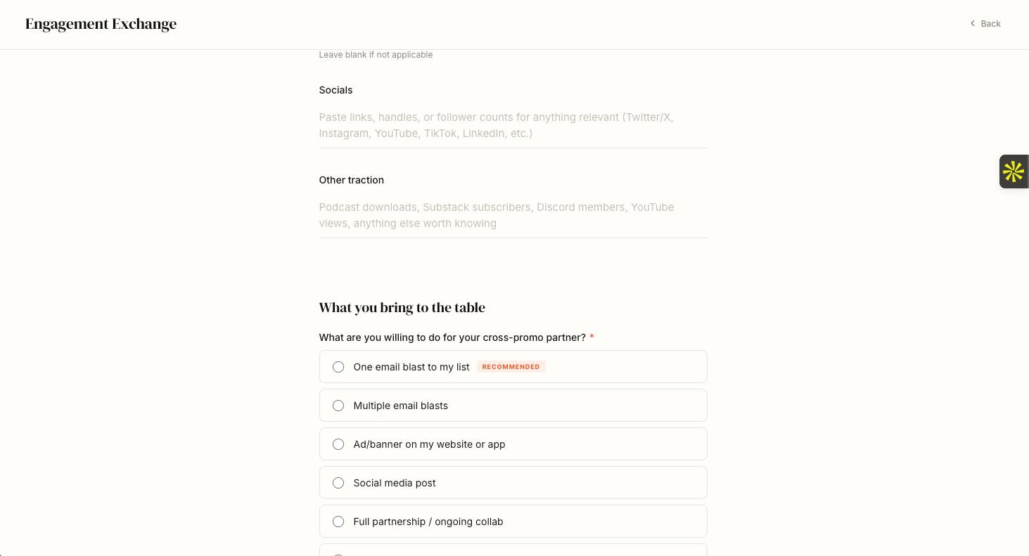 Engagement Exchange preview 3