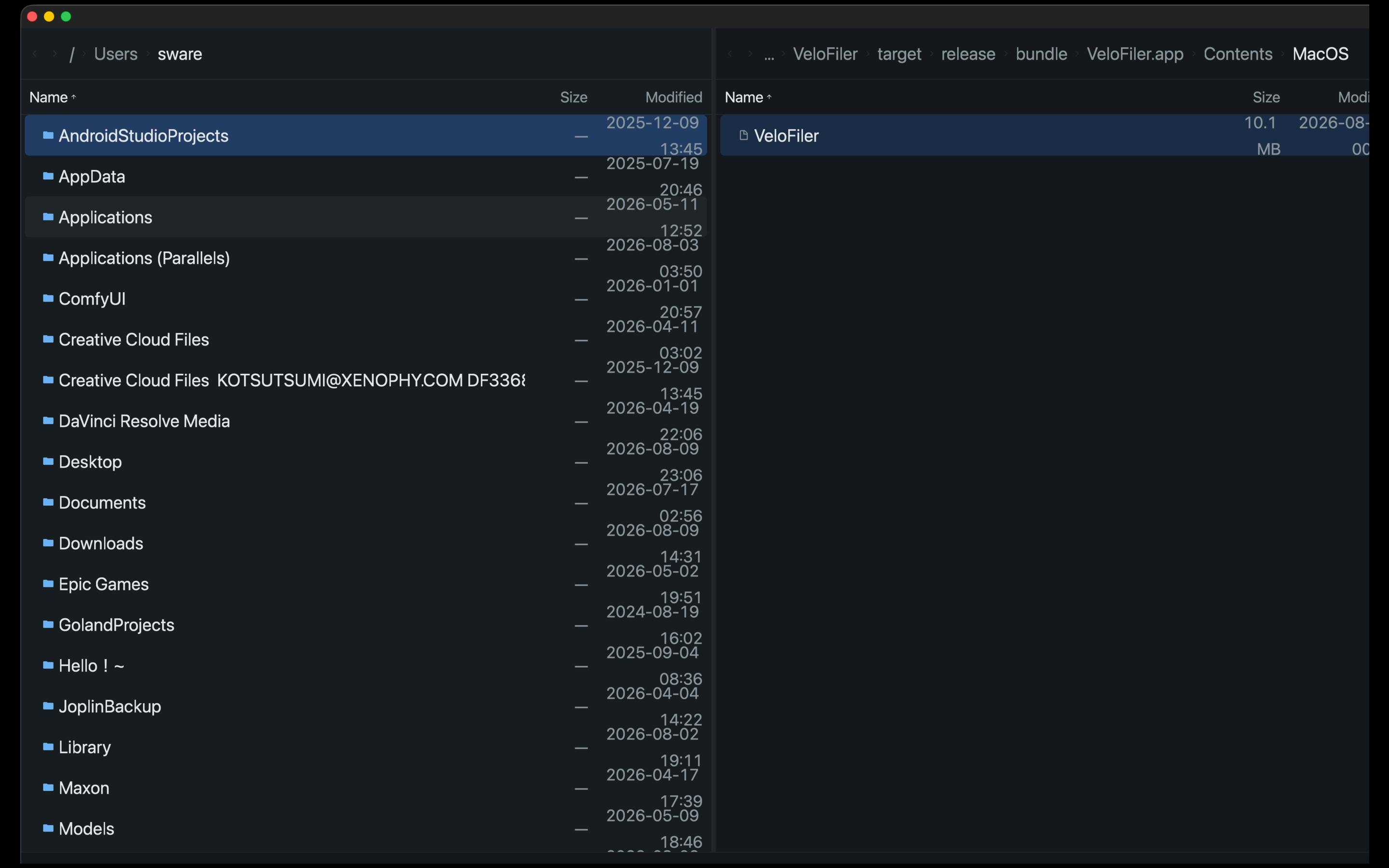 VeloFiler preview 2