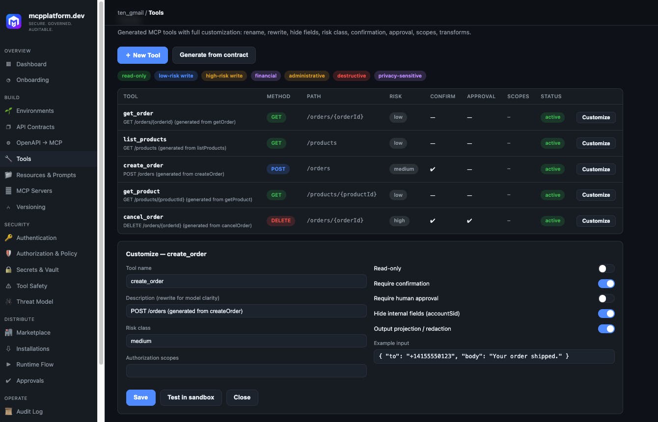 MCP Platform preview 5