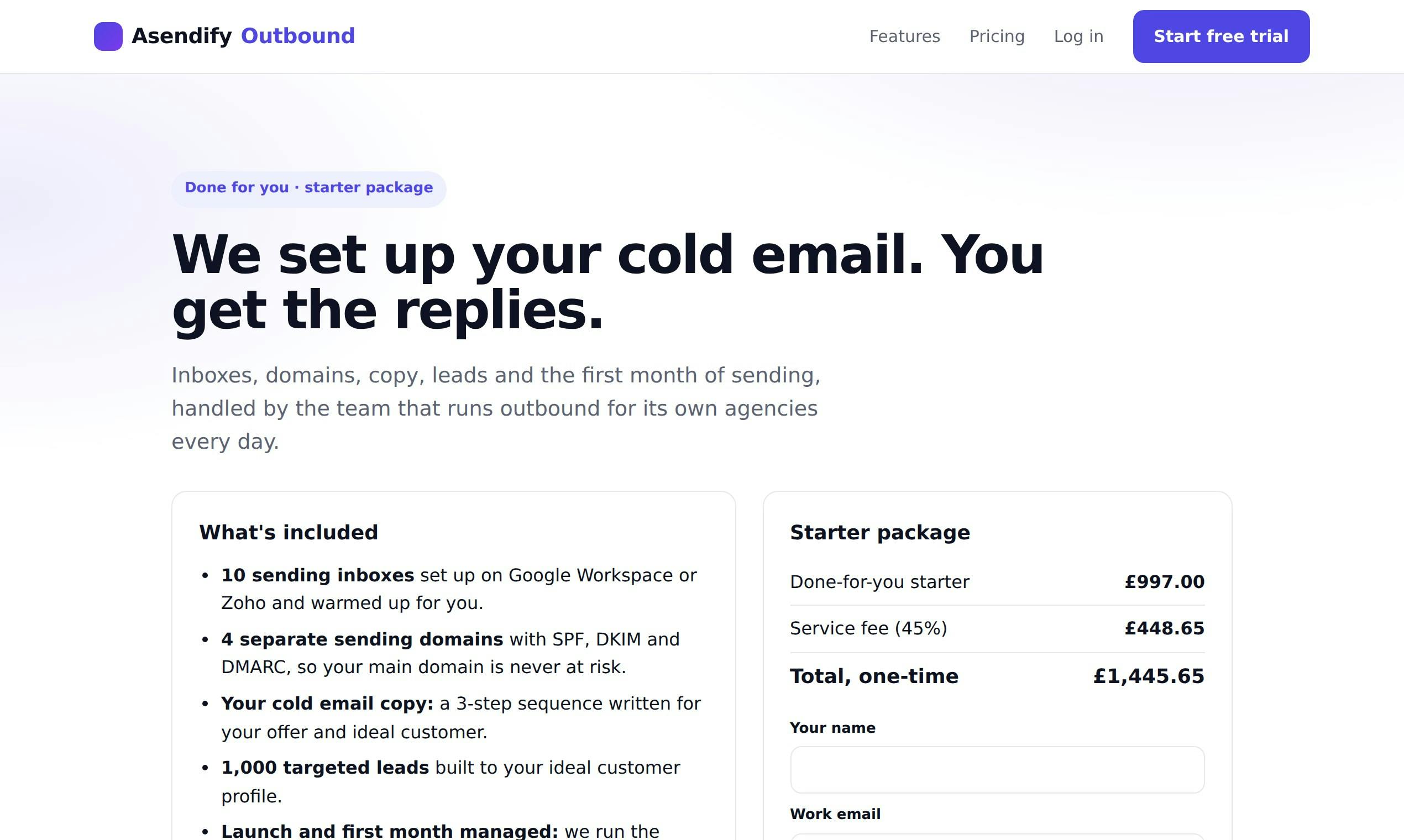 Asendify Outbound preview 3