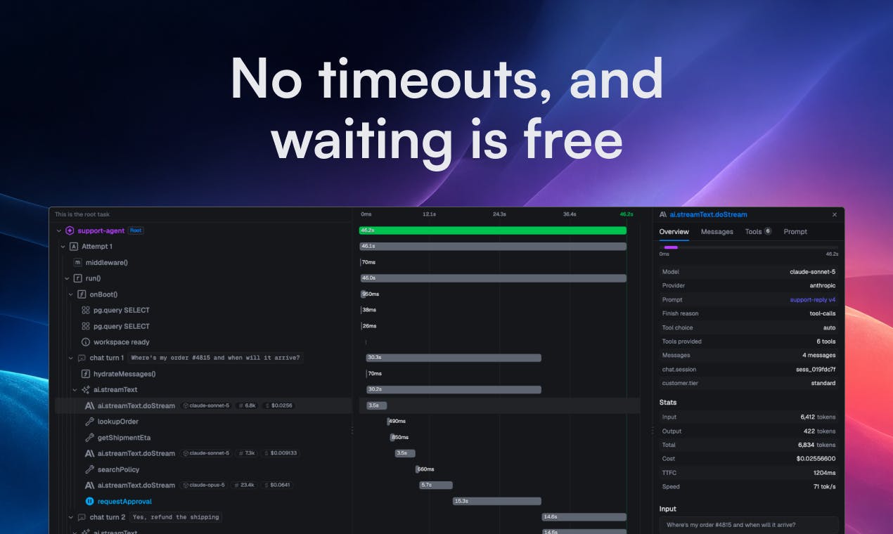 Chat Agent by Trigger.dev preview 3